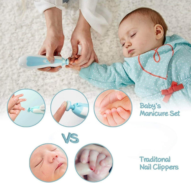 Adnate Kit for New Born Toes Fingernails Care 6 Grinding Heads Baby nail Cutter-132