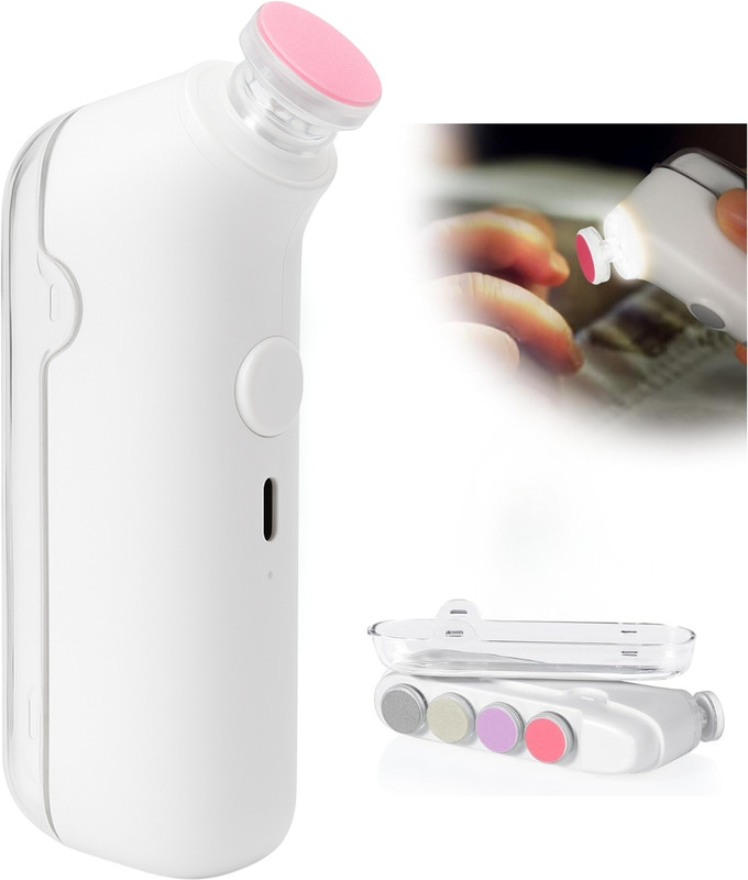 BAWALY Rechargeable Baby Nail grinder,clippers with 5 head For Baby Born To Adult