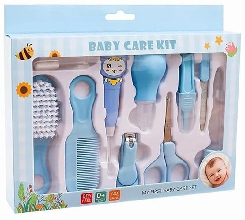 IKTRADERS Baby Grooming Kit - 10 Pcs Kids Manicure Kit with Nail, Ear, Hair Grooming Tools