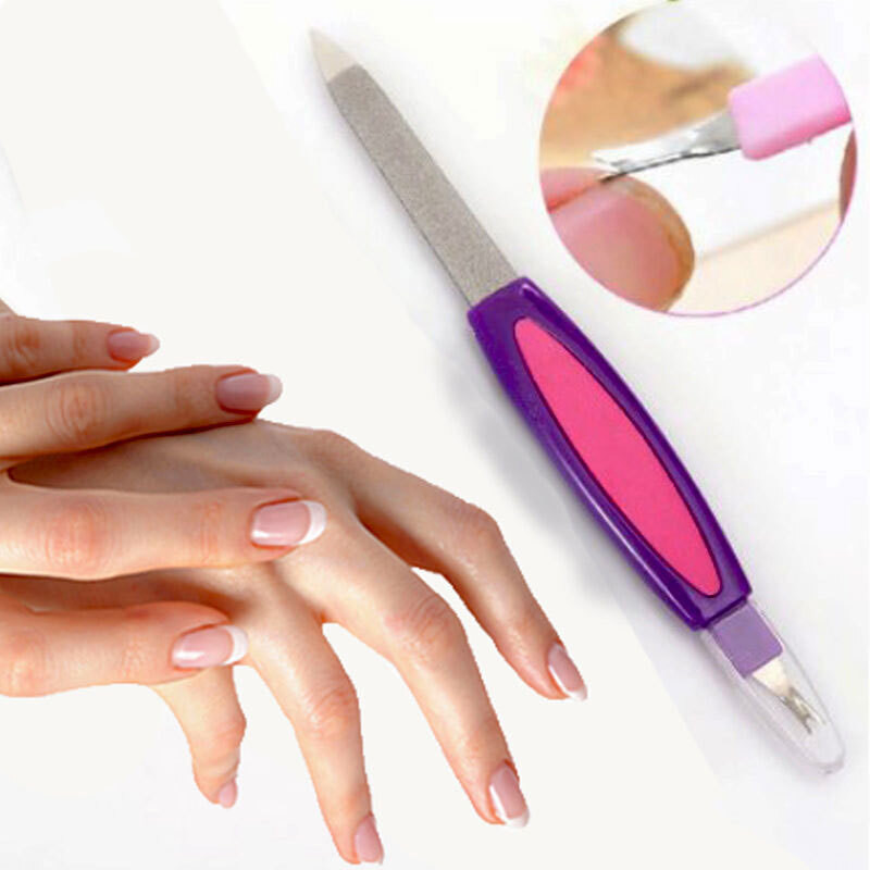 Dazzle Beauty 2 in 1 Manicure Pedicure Nail File Tool Cuticle Trimmer(Set of 2)