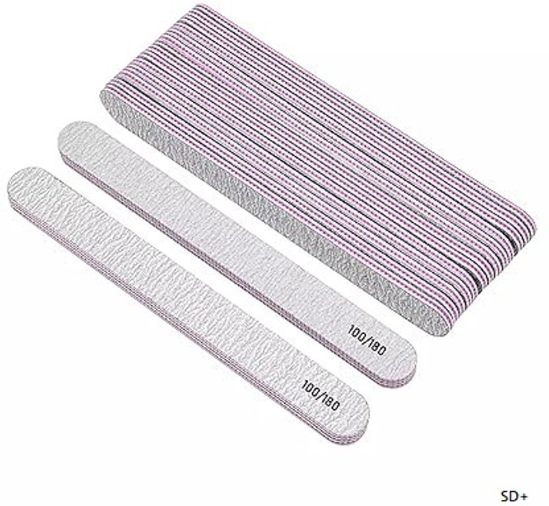 BELLA QUEEN Pack of 5 Professional 100/100 Grit Nail Buffer File SD+(Set of 5)