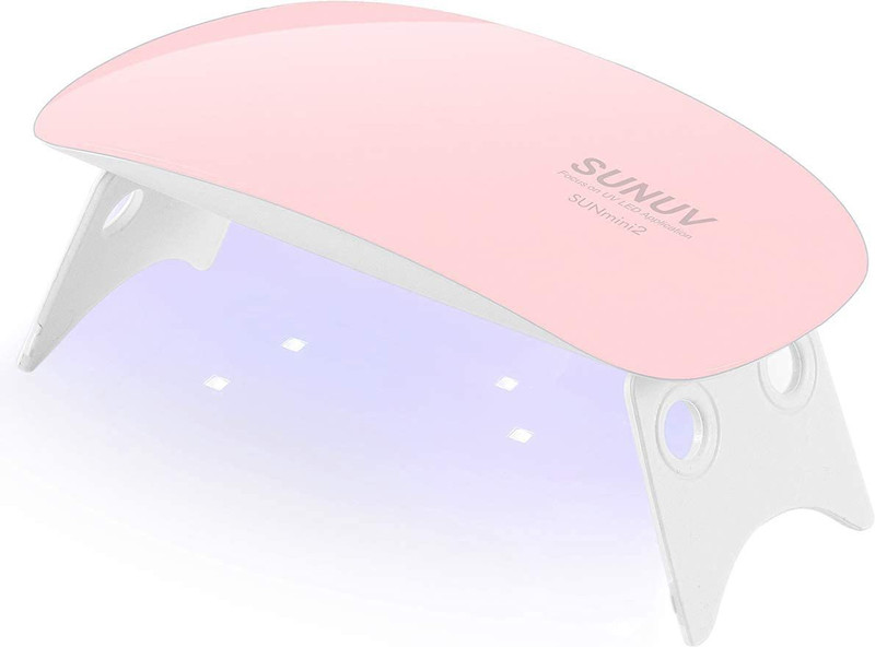 ALWAFLI Mini UV LED Travel Size Nail Lamp with Auto Sensor Dryer for All Gel Nails Nail Polish Dryer(UV Power 6 mW)