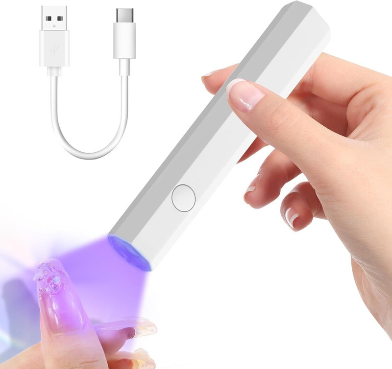 My Colors Hand Light UV Lamps for Gel Nails, LED Nail Lamp, Mini Flash Cure Nail Lamp, Nail Polish Dryer(UV Power 3 W)