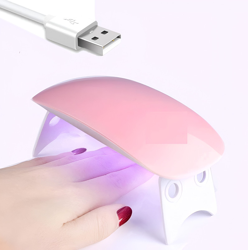 ELITEWAVE LED UV Nail Lamp USB, Nail Dryer with Handy Mini Size Mouse Shape for all Nail Polish Dryer(UV Power 6 mW)