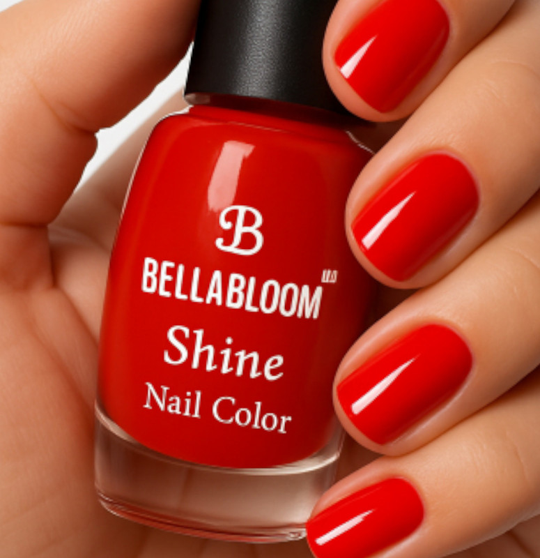BellaBloom Long Lasting| High Shine, Quick Dry, Chip Resistant | Premium Gloss Finish Bright red
