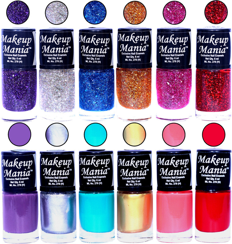 makeupmania Exclusive Nail Polish Set of 12 Pcs. Multicolor MM-92(Pack of 12)