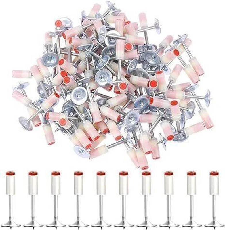 MSVTRADESS 100 pcs Round Nail Gun Manual Steel Nails 1000 Corded Nailer(1000 gauge)