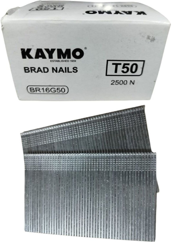 KAYMO BR16G50 16 Gauge Brad Nails T-50mm (2500pcs) Pneumatic  Nailer(16 Gauge gauge)