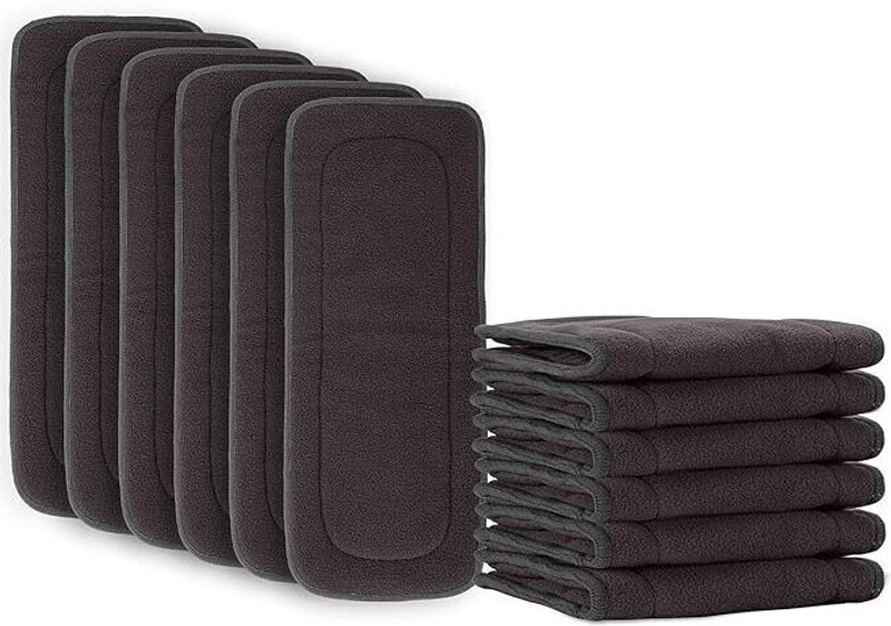 MEEOWMEE 5 Layer bamboo charcoal Inserts Liners Natures Cloth Diaper Liner