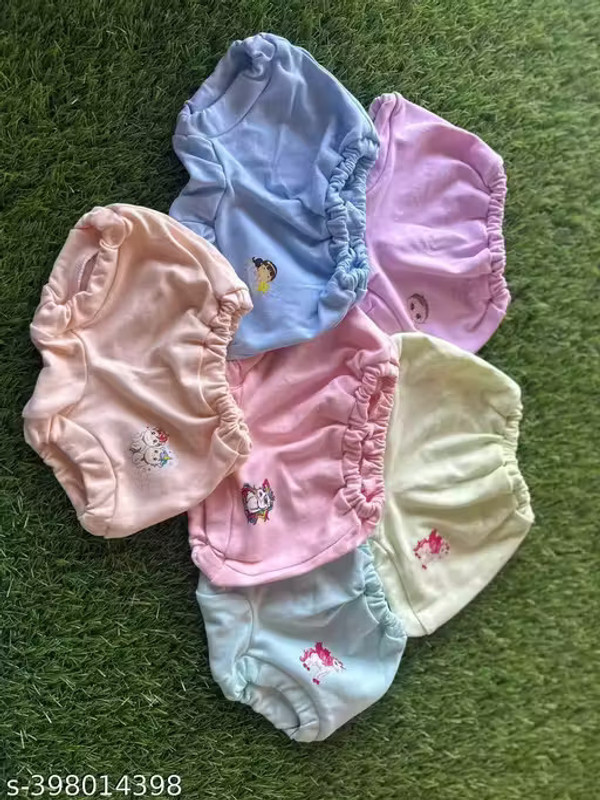 Sanchi Creation Baby Bloomers Nappy, Soft Cotton Fabric, Soft Elastic, 12-18 Months, Pack of 6