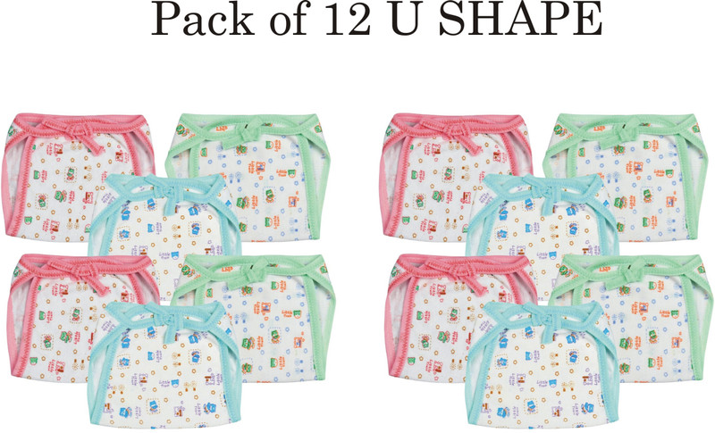 Diptchy Enterprises U Shape Premium Cotton High Quality Soft Baby Nappies/Langot/Washable Resuable