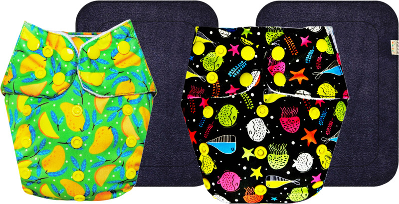 Dumbledo Reusable Eco-Friendly Dry Feel 2 Cloth Diaper With White Pad