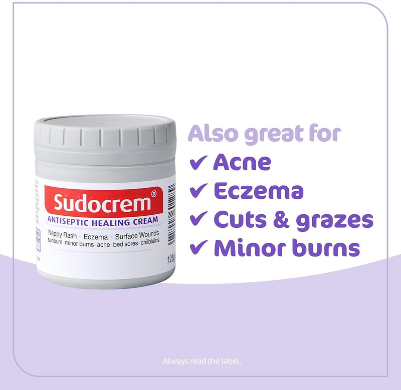 SUDOCREM Antiseptic Healing diaper rash cream for Eczema, Acne, and Minor Burns(125 g)