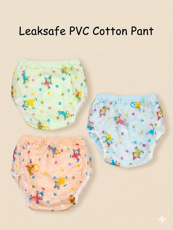 KTCREATIONS PVC Waterproof Baby Reusable Nappy LeakProof Potty Training Pants for 3-9 Months