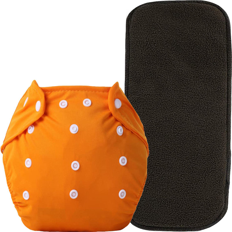 Jingle Kids Baby Reusable Cotton Cloth Diaper With 1 Bamboo Microfiber Insert Pads