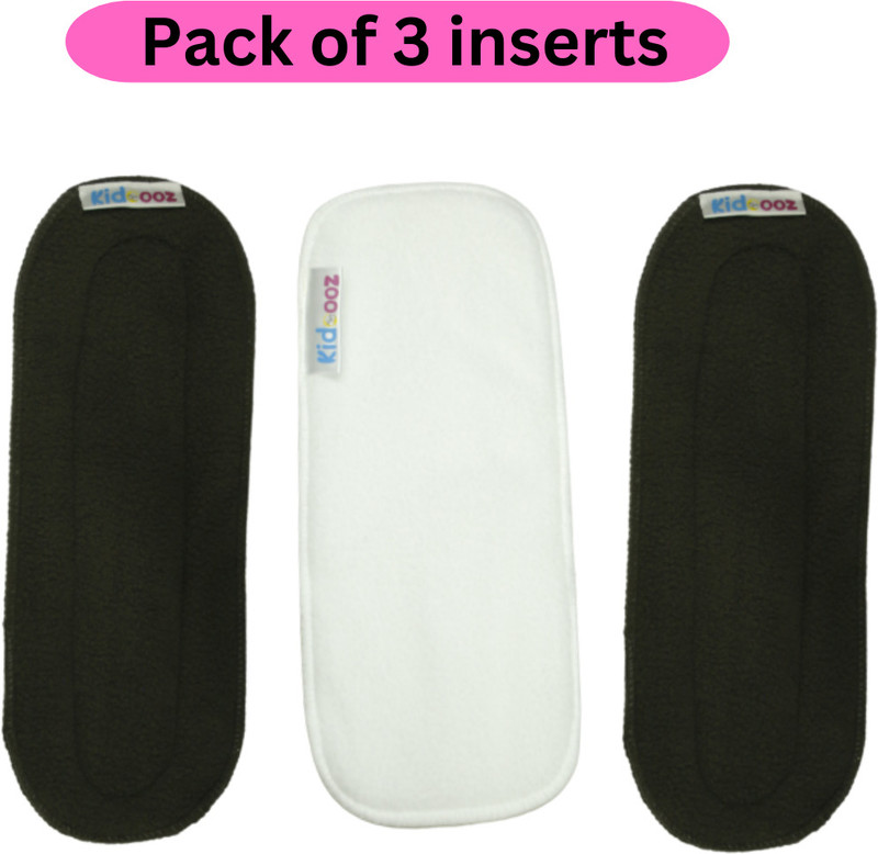 kidoooz 5 Layer Cotton Reusable and Washable Cloth Diaper Inserts Nappies for Baby