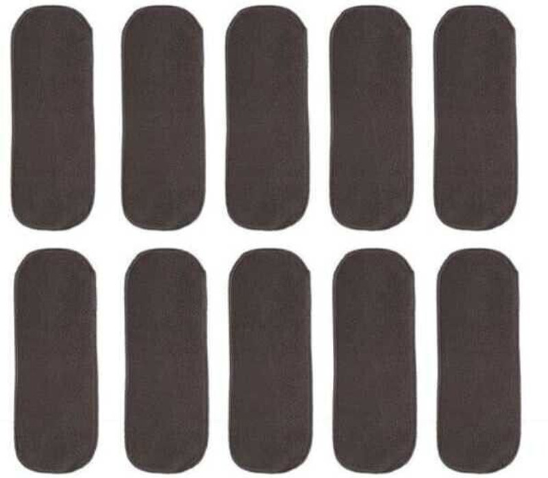 SBTs High Quality 5 Layers Bamboo Charcoal Black Inserts Cloth Diaper (Pack of 10)