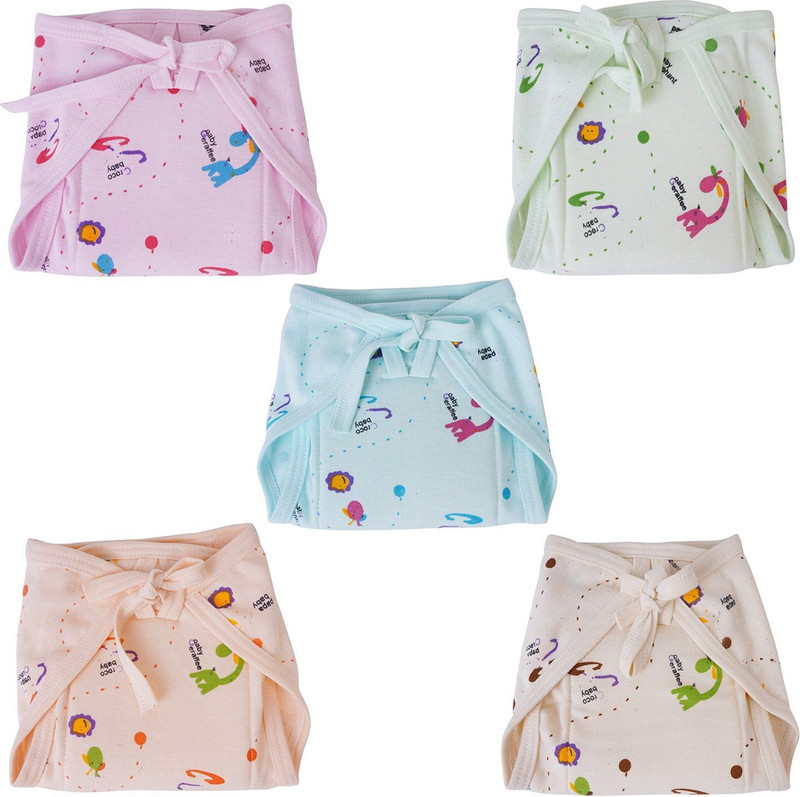 UNIQUELLO Cotton Hosiery Printed Cushioned Padded Nappy/Langot For 0-6 Months Baby