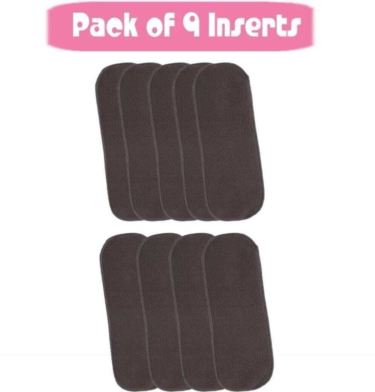 Bouncing Bliss 5 Layer bamboo charcoal Inserts Liners - New Born-pack of 9