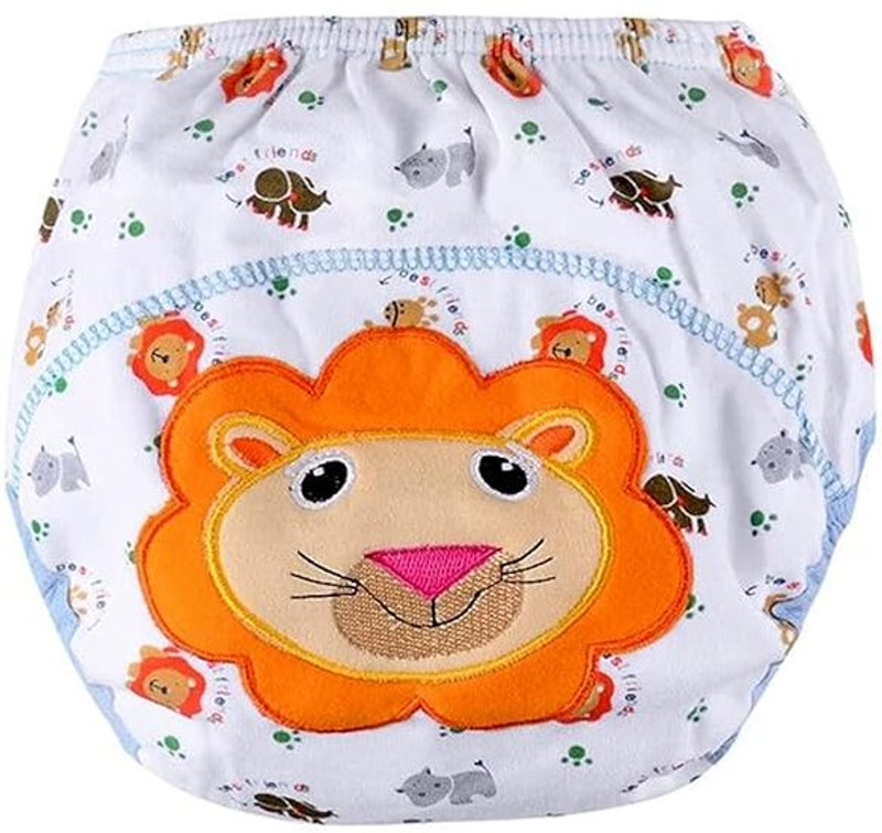 MY BABY LOVE A PERFECT CARE Cute Animal Print Cotton Baby Reusable Diapers for Toddlers (Large, Pack of 1)