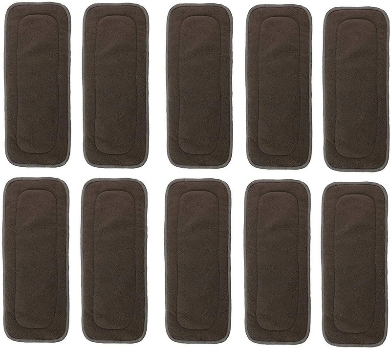Hokista Reusable Baby Cloth Diaper Wet free Inserts Washable Black Nappy (Pack of 10)