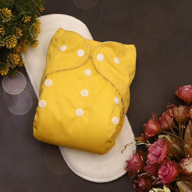 Lapry Washable Reusable Adjustable Cloth Diaper Nappy For New Born (1Diaper+1Insert)