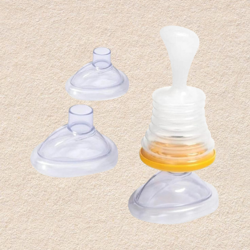 KRIMOJFAB Baby Food Dispensing Spoon with Leak Proof Cap Set Manual Nasal Aspirator(White)