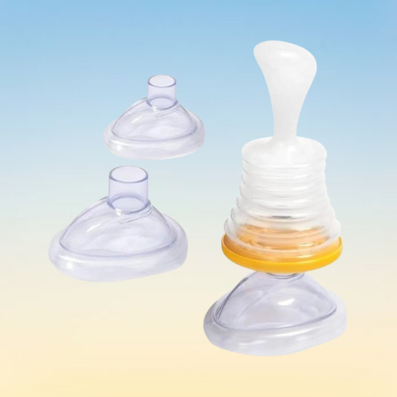 ASHAKA Silicone Infant Feeding Spoon Bottle with Compact Storage Manual Nasal Aspirator(White)