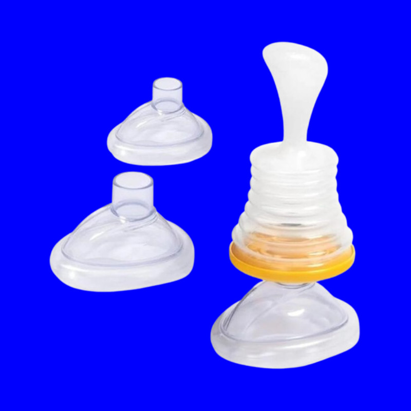 glowseren Baby Food Squeeze Spoon Bottle with Easy Press Design Manual Nasal Aspirator(White)