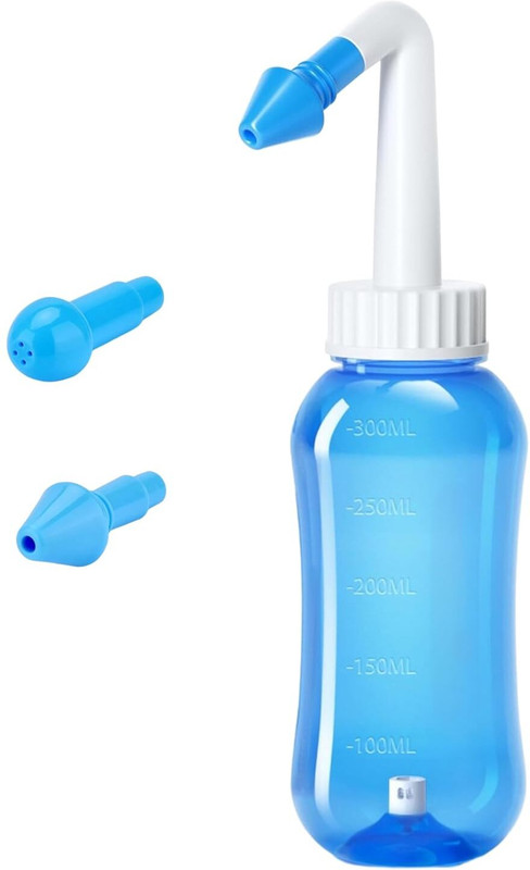 Roztocze 300 ml Sinus Rinse and Nose Cleaner Nasal Pressure Manual Nasal Aspirator Manual Nasal Aspirator(Blue)