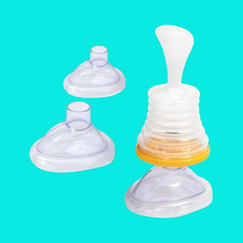 KRIJMOFAB Baby Feeding Bottle Spoon with Leak Safe Structure Manual Nasal Aspirator(White)