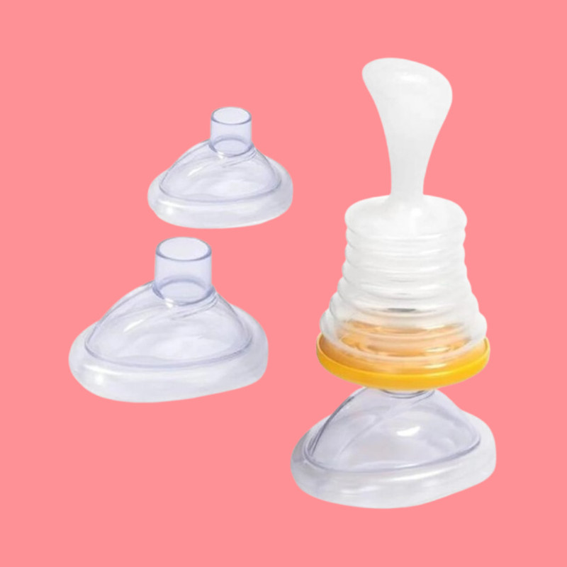 kemisha Baby Feeding Dispenser Bottle with Attached Spoon Head Manual Nasal Aspirator(White)