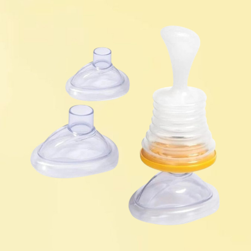 kemisha Baby Feeding Spoon Bottle with Smooth Press Output Manual Nasal Aspirator(White)