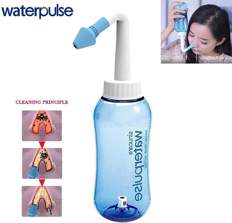 MJAYente waterpulse nasal wash bottle Manual Nasal Aspirator (Multicolor) Manual Nasal Aspirator(Blue)