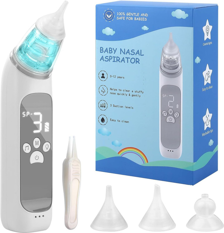 Clefairy Electric Baby Nasal Aspirator - New Born Nasal Suction Cleaner Battery Operated Nasal Aspirator(Grey)