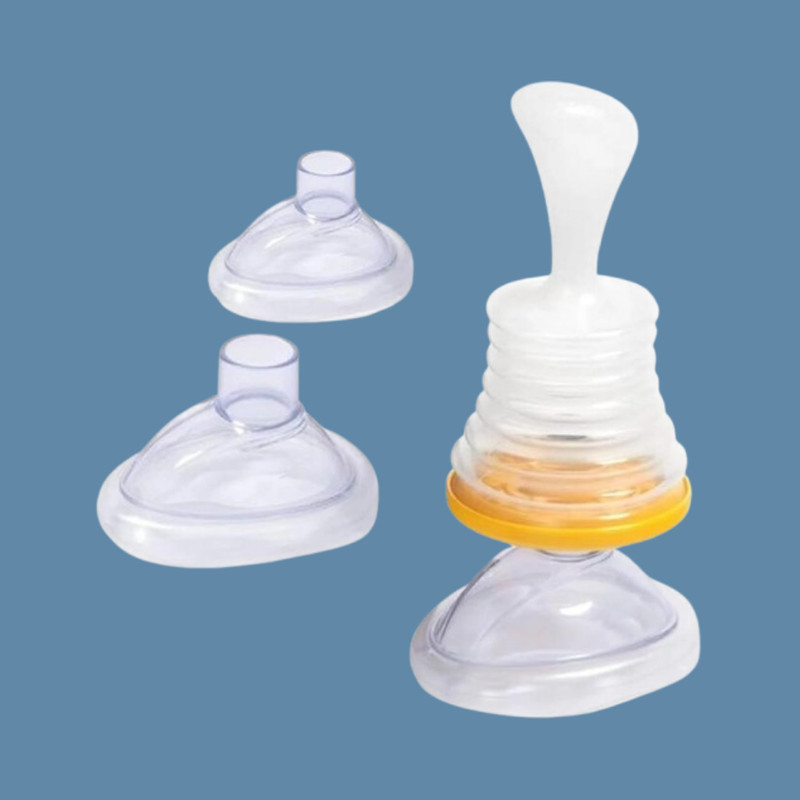 ASHAKA Silicone Baby Spoon Feeder Bottle with Easy Use Design Manual Nasal Aspirator(White)