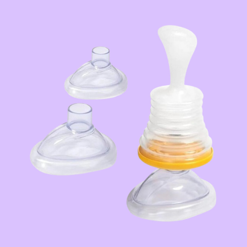 KARMANS Silicone Baby Food Bottle Spoon with Leak Safe Cap Manual Nasal Aspirator(White)
