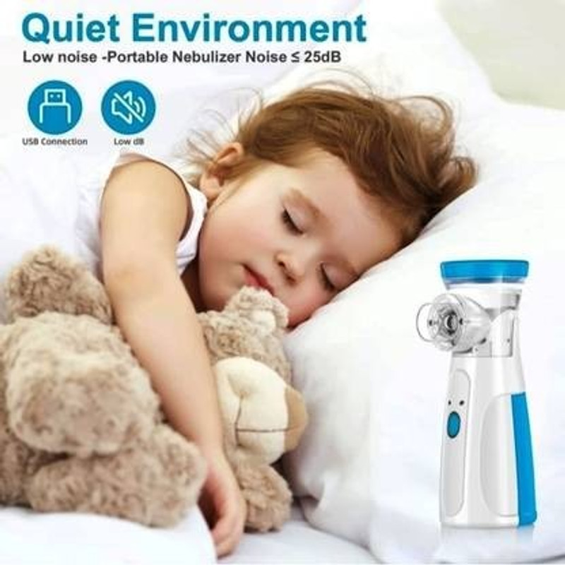 VARNWAL MESH NEBULIZER FOR ALL Battery Operated Nasal Aspirator(Blue, White)