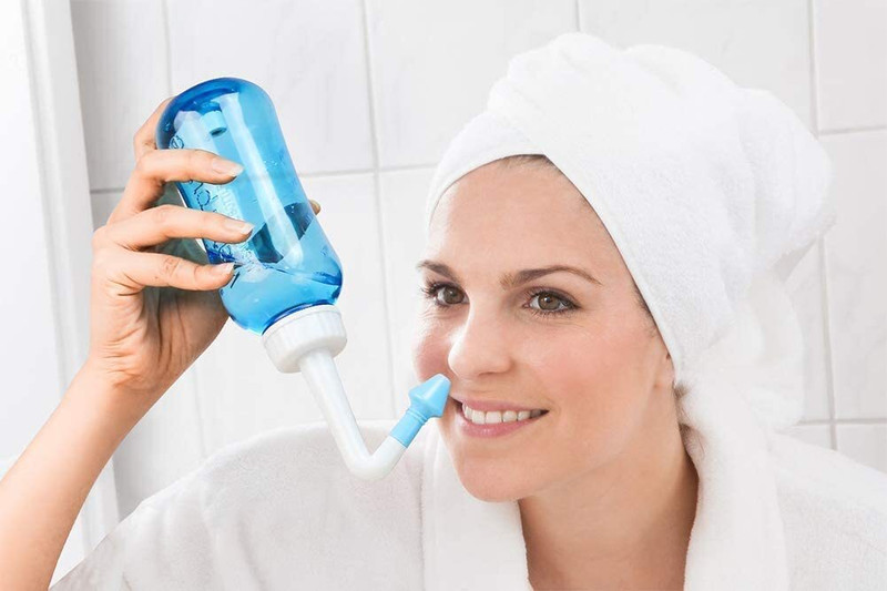 KDG TREADS Neti Pot 300ML Sinus Rinse Bottle Nose Wash Cleaner Manual Nasal Aspirator Manual Nasal Aspirator(Blue)