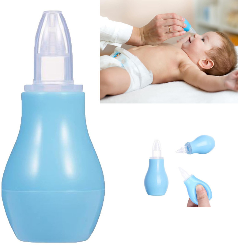 DECRONICS Nose Cleaner, Nasal Aspirator with Silicone Nozzle for Baby( Pack Of 1) Manual Nasal Aspirator(Blue)