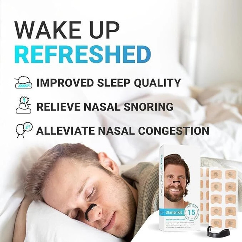 SHOPOGENIX Nasal Dilator for Snoring– 15 Reusable Nose Vents for Comfortable Manual Nasal Aspirator(Black)