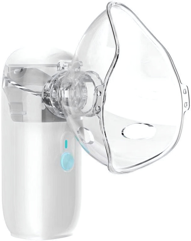 Blackboxx Rechargeable Mesh Nebulizer Ultrasonic Inhaler | Silent Mist Vaporizer Manual Nasal Aspirator(White)