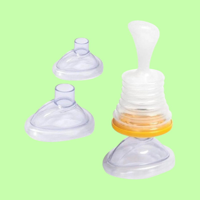 ASHAKA Baby Food Spoon Feeder Bottle with Smooth Output Flow Manual Nasal Aspirator(White)