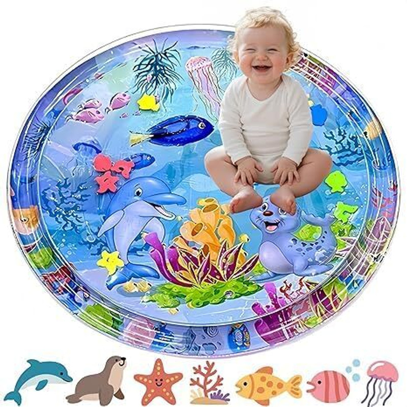 SARKAR Time Water Mat Inflatable Round Baby Bath Seat(Multicolor)