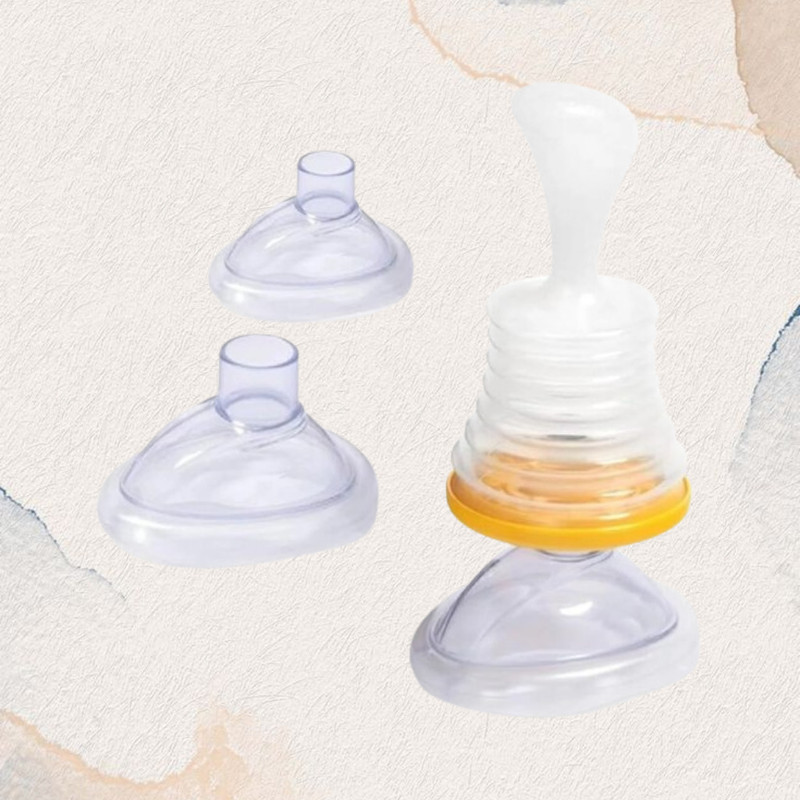 ASHAKA Infant Feeding Spoon Bottle with Leak Safe Cap Design Manual Nasal Aspirator(White)