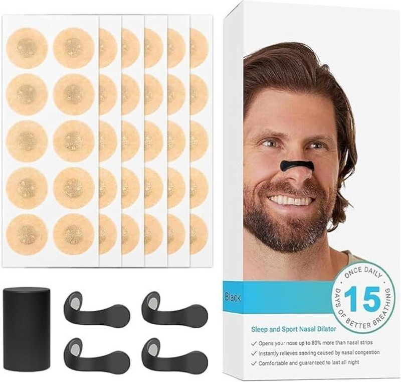Opulent Anti-Snoring Nasal Strips Manual Nasal Aspirator(Black)