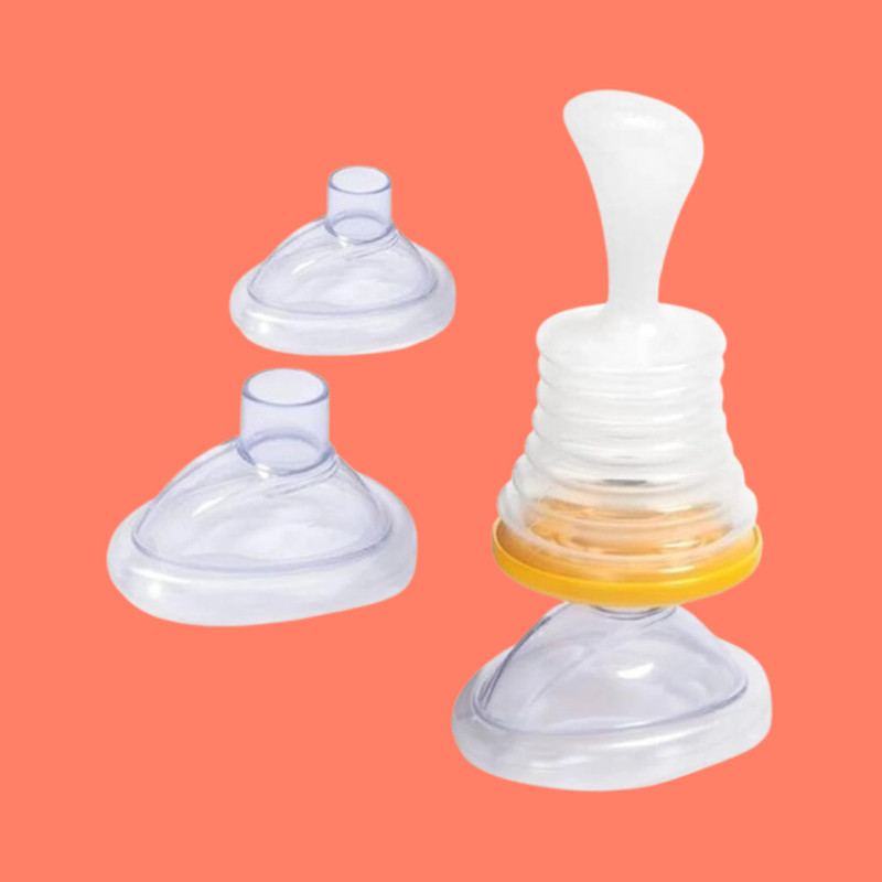 KRIJMOFAB Infant Feeding Bottle Spoon with Easy Press Control Manual Nasal Aspirator(White)