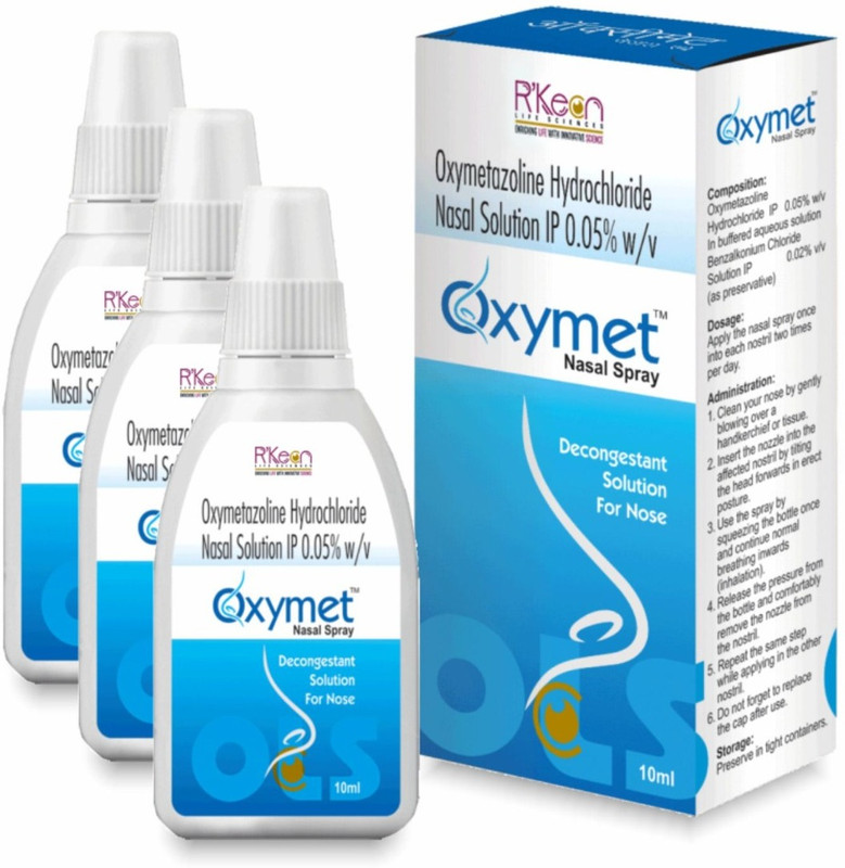 OxyMet Fast Relief Adult Nasal Spray Manual Nasal Aspirator(White)