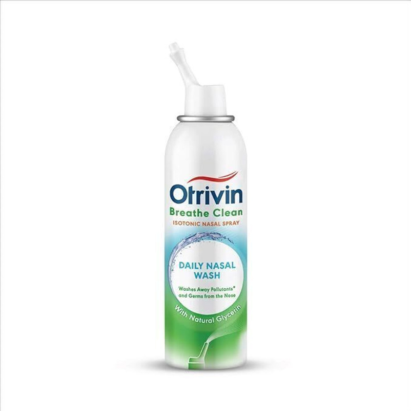 Otrivin Breathe Clean Isotonic Nasal Spray Manual Nasal Aspirator(White)