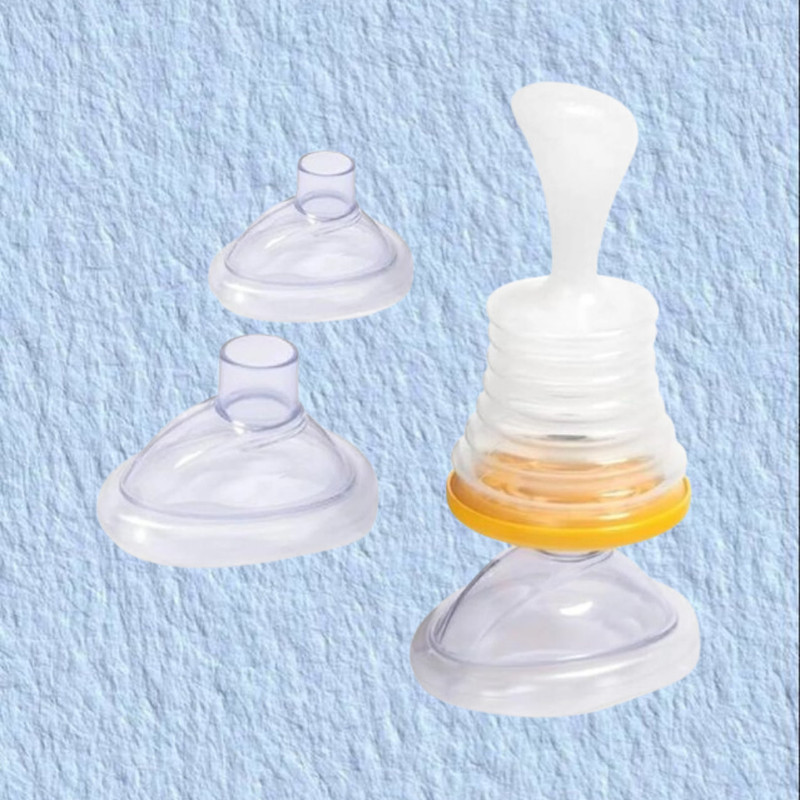 kemisha Silicone Baby Food Dispenser Spoon Bottle Combo Manual Nasal Aspirator(White)